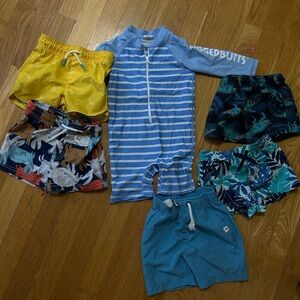 Blue Striped Kids Swim Set